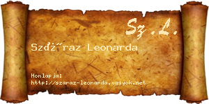 Száraz Leonarda névjegykártya